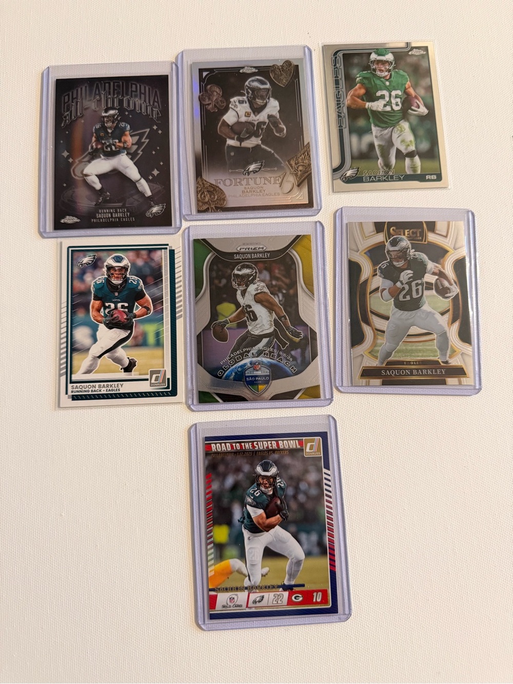 Topps Saquon Barkley Football Cards - Green and White Accents